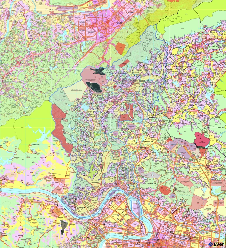 Bản đồ quy hoạch xã Bạch Hà