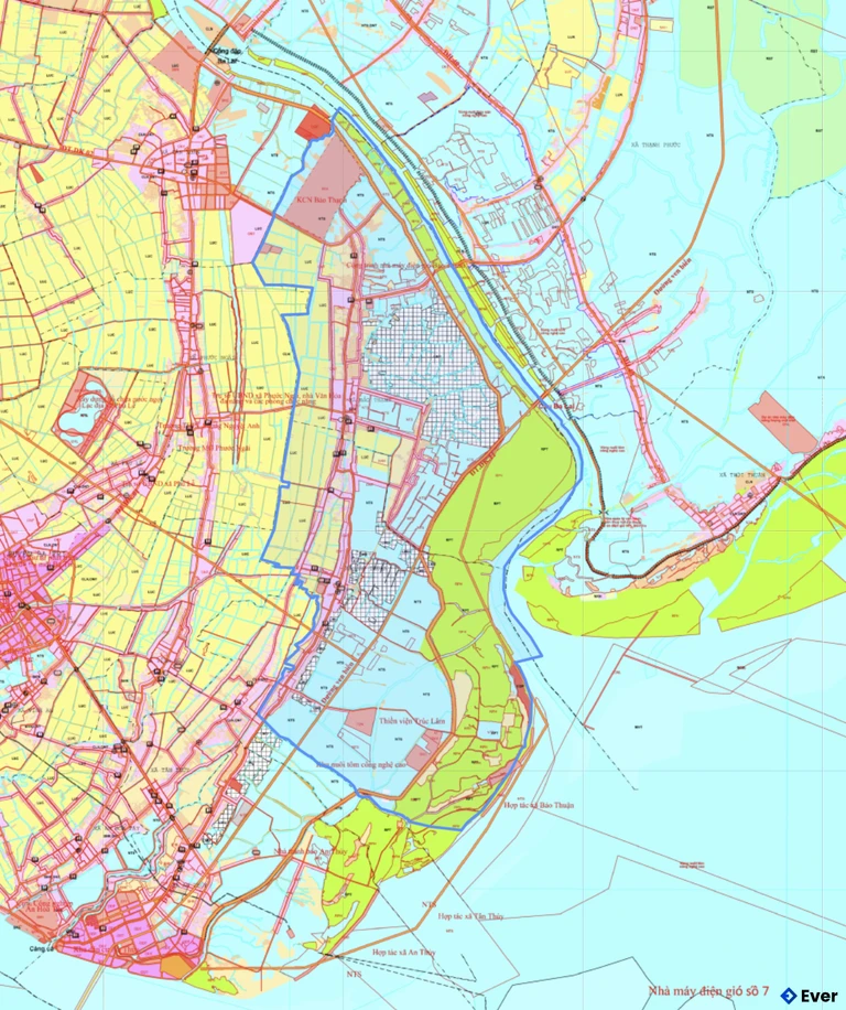 Bản đồ quy hoạch xã Bảo Thạnh