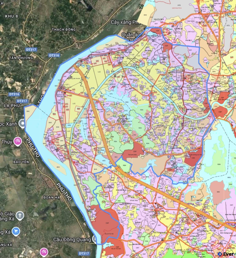 Bản đồ quy hoạch xã Bất Bạt