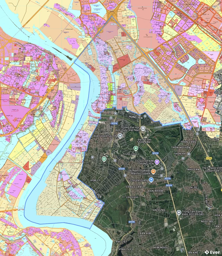 Bản đồ quy hoạch xã Bát Tràng
