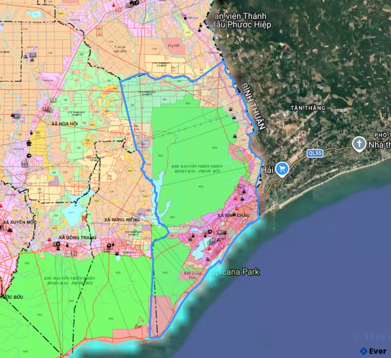 Bản đồ quy hoạch xã Bình Châu