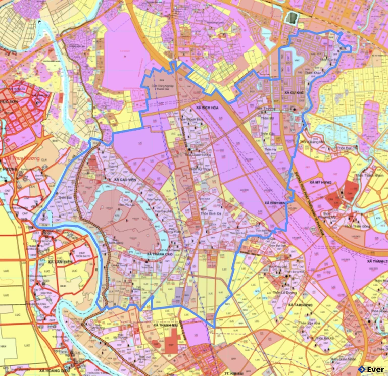 Bản đồ quy hoạch xã Bình Minh