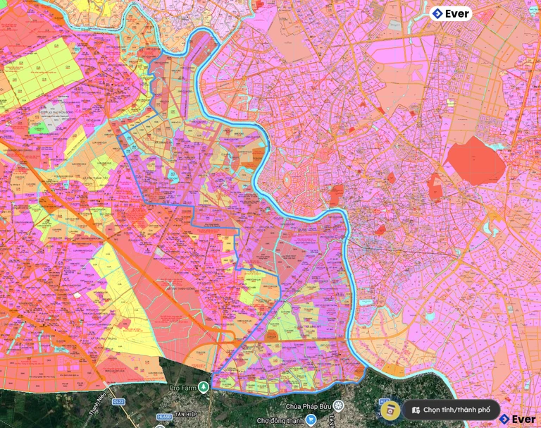Bản đồ quy hoạch xã Bình Mỹ