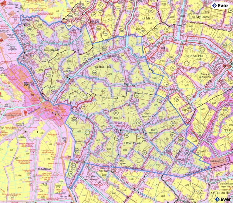 Bản đồ quy hoạch xã Bình Phước