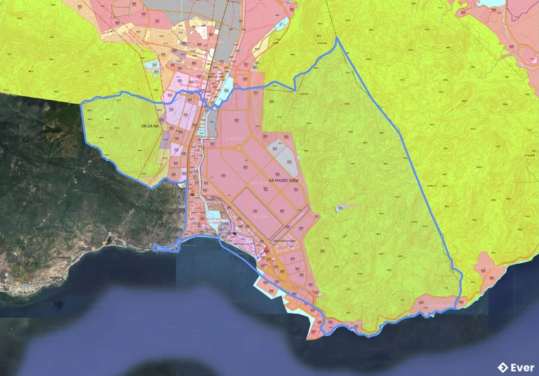 Bản đồ quy hoạch xã Cà Ná