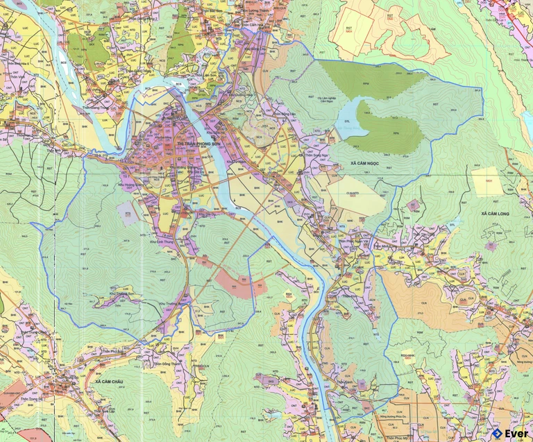 Bản đồ quy hoạch xã Cẩm Thủy