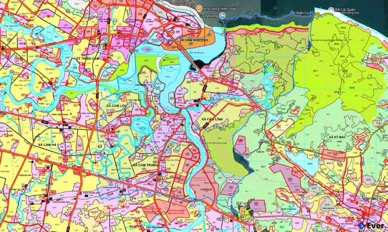 Bản đồ quy hoạch xã Cẩm Trung