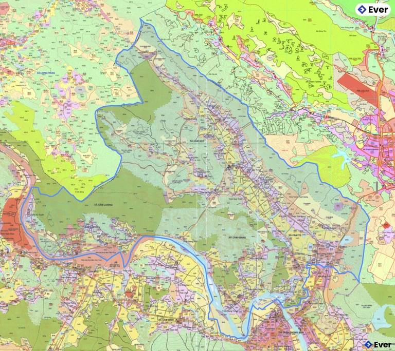 Bản đồ quy hoạch xã Cẩm Tú