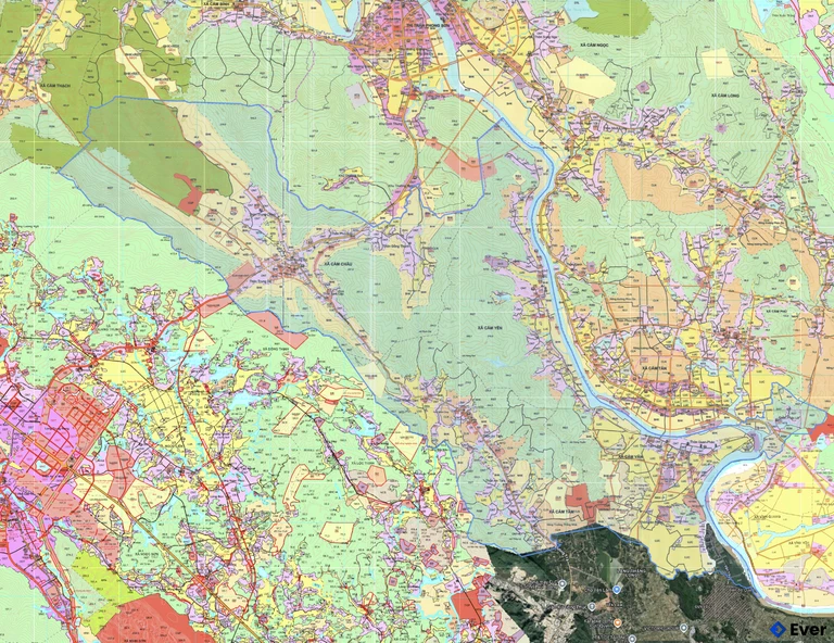 Bản đồ quy hoạch xã Cẩm Vân