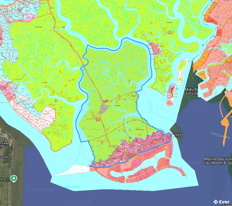 Bản đồ quy hoạch xã Cần Giờ