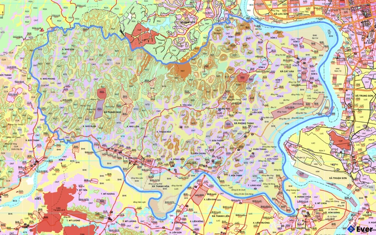 Bản đồ quy hoạch xã Cát Ngạn