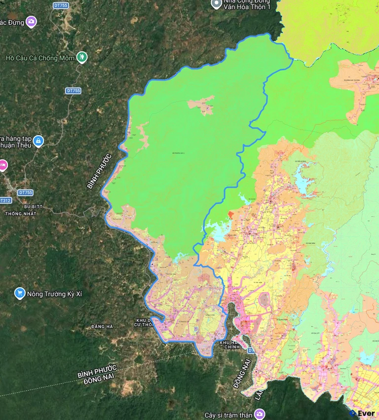 Bản đồ quy hoạch xã Cát Tiên 2
