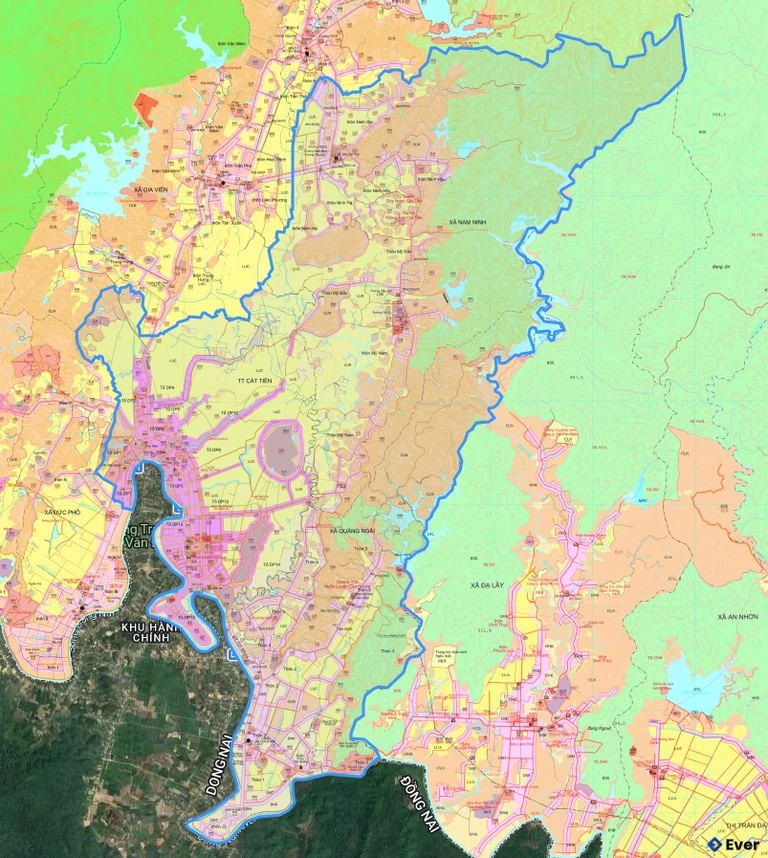 Bản đồ quy hoạch xã Cát Tiên