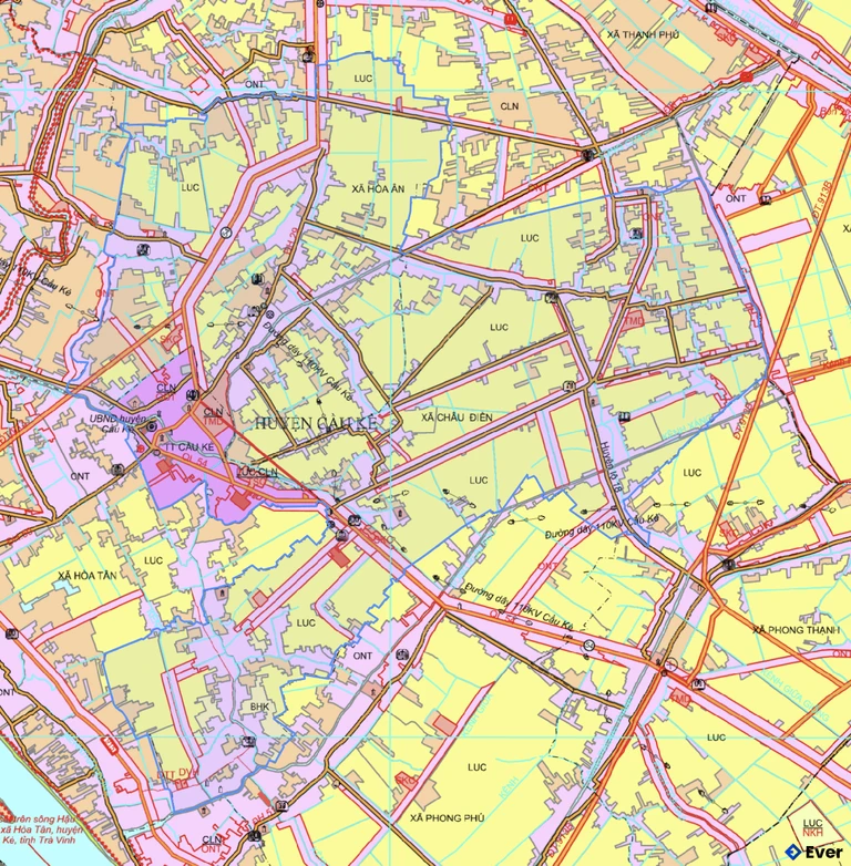 Bản đồ quy hoạch xã Cầu Kè