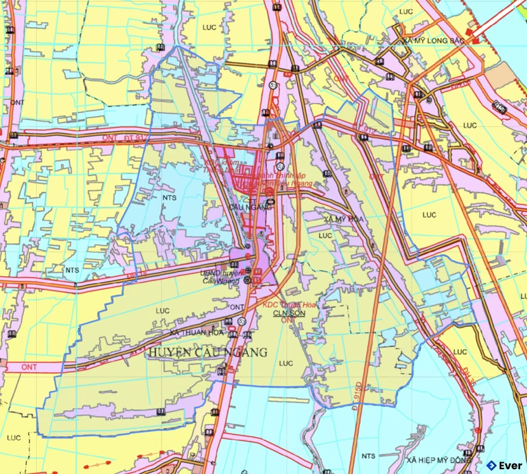 Bản đồ quy hoạch xã Cầu Ngang