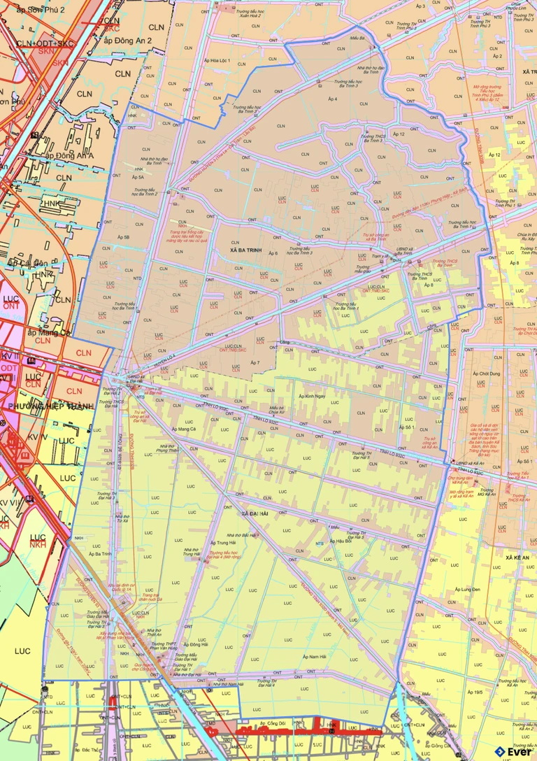 Bản đồ quy hoạch xã Đại Hải