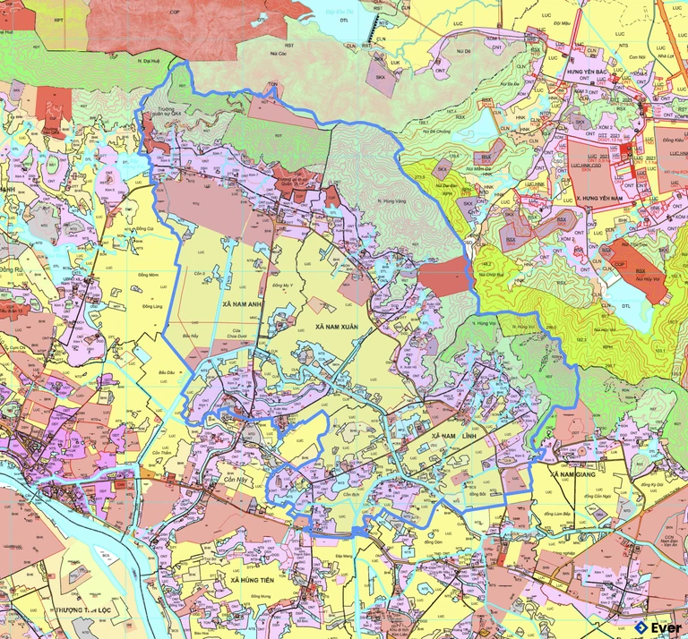 Bản đồ quy hoạch xã Đại Huệ