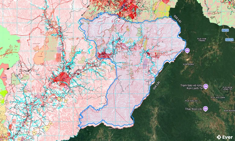 Bản đồ quy hoạch xã Đăk Rve