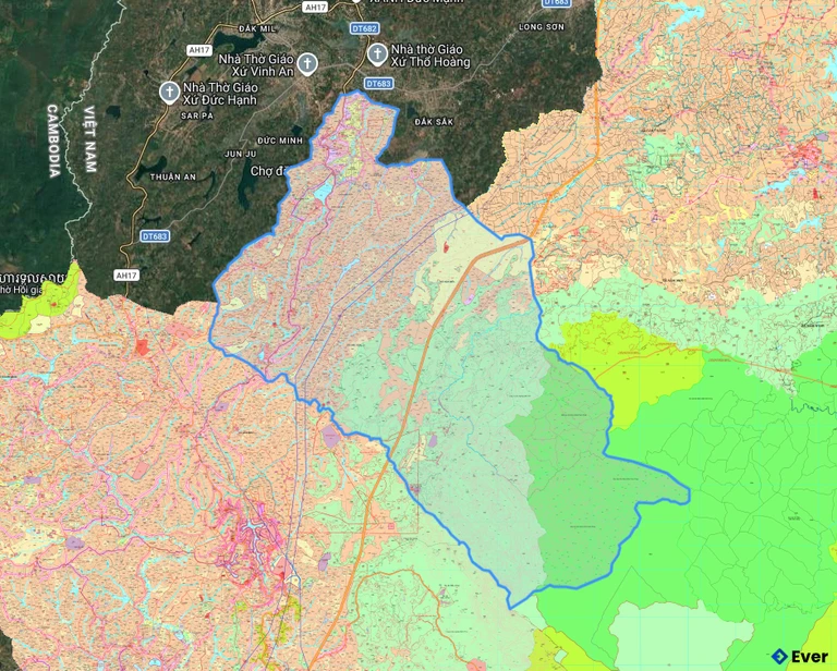 Bản đồ quy hoạch xã Đắk Song