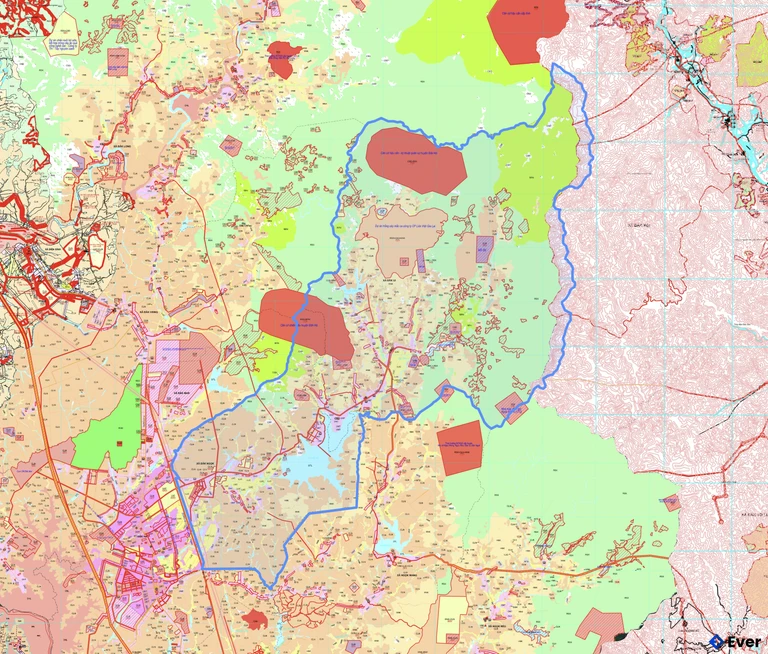 Bản đồ quy hoạch xã Đăk Ui