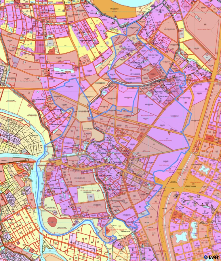 Bản đồ quy hoạch xã Đan Phượng