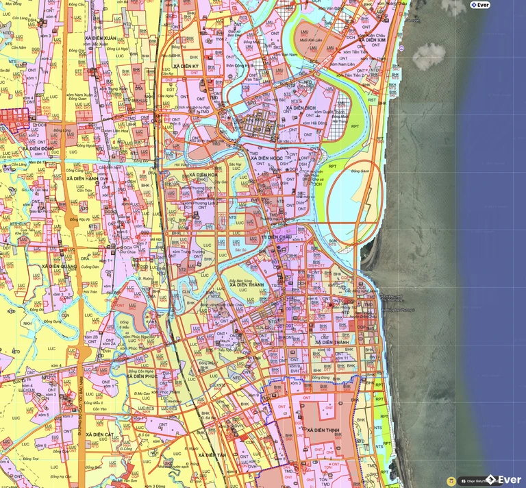 Bản đồ quy hoạch xã Diễn Châu