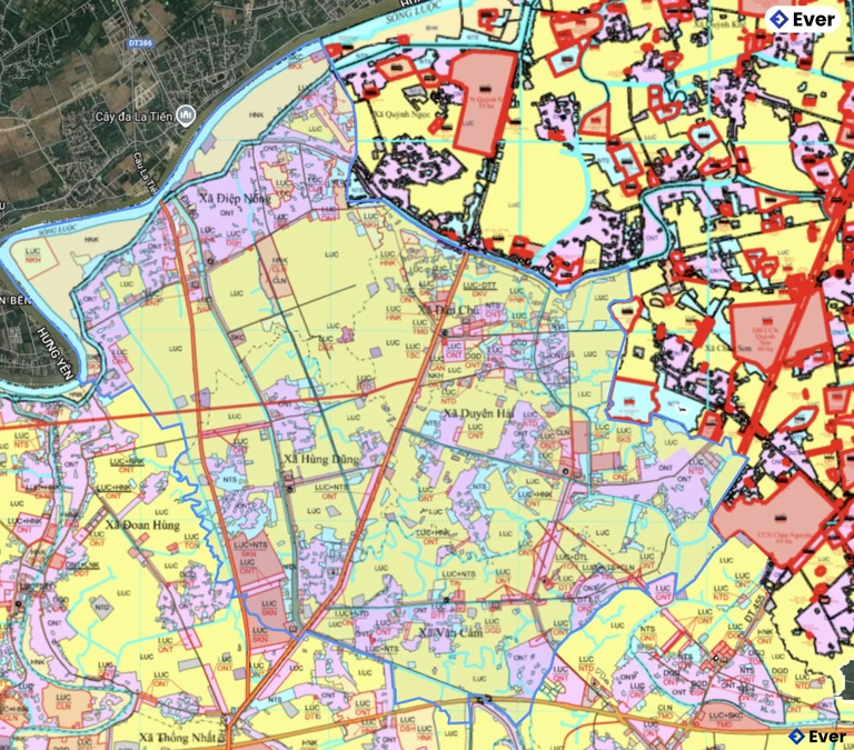 Bản đồ quy hoạch xã Diên Hà