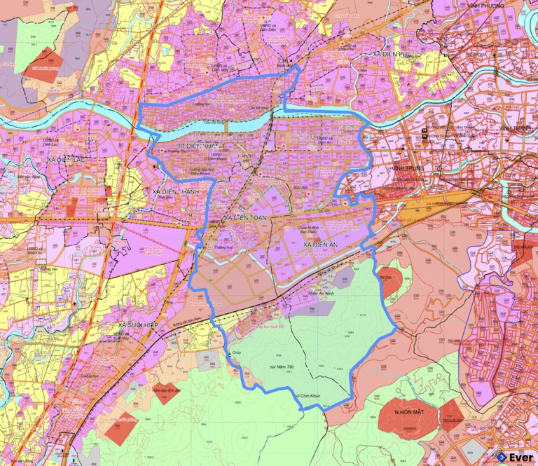 Bản đồ quy hoạch xã Diên Khánh