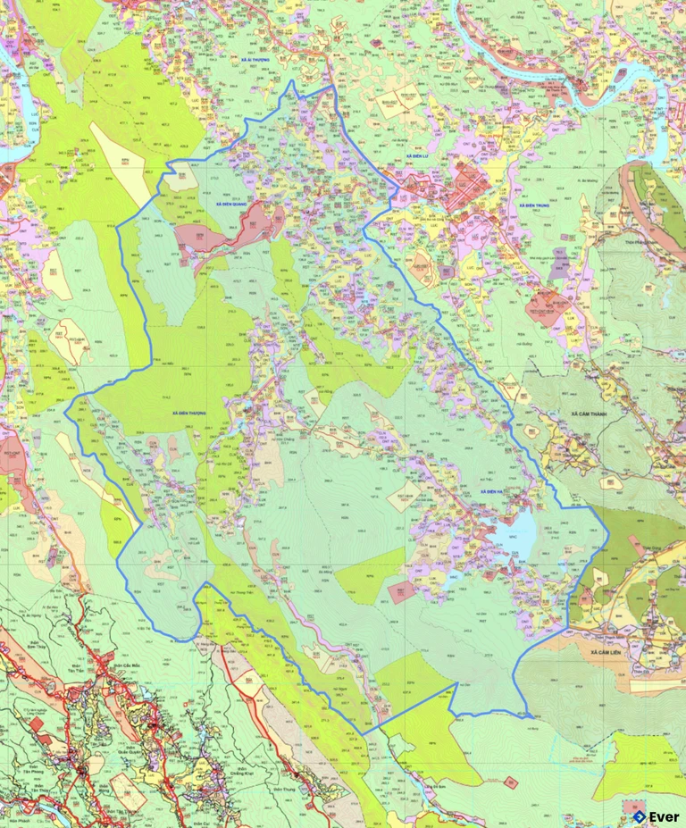 Bản đồ quy hoạch xã Điền Quang