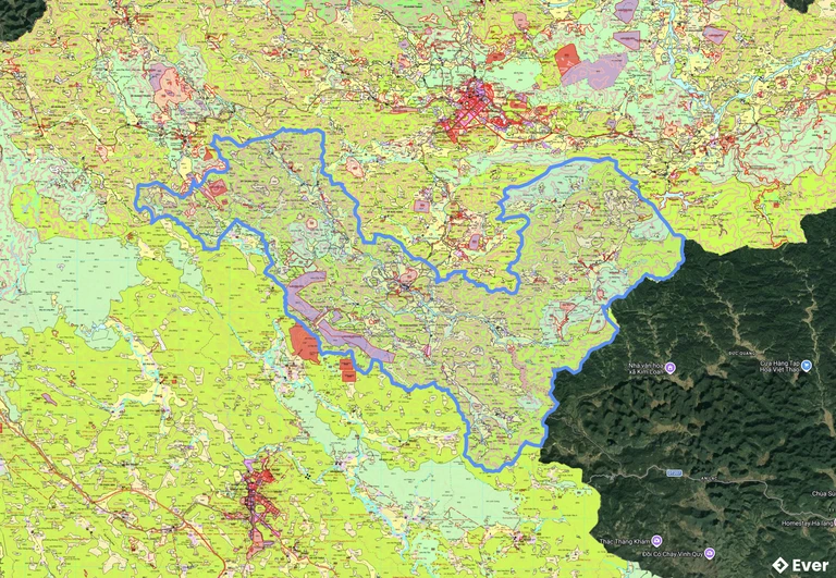 Bản đồ quy hoạch xã Đoài Dường