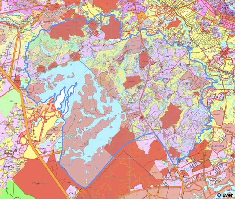 Bản đồ quy hoạch xã Đoài Phương