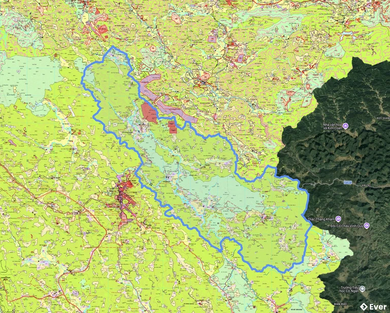 Bản đồ quy hoạch xã Độc Lập