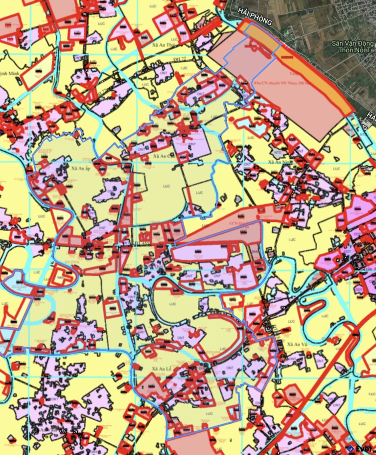 Bản đồ quy hoạch xã Đồng Bằng