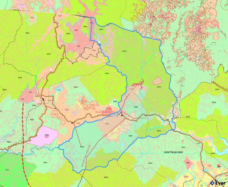 Bản đồ quy hoạch xã Đông Giang