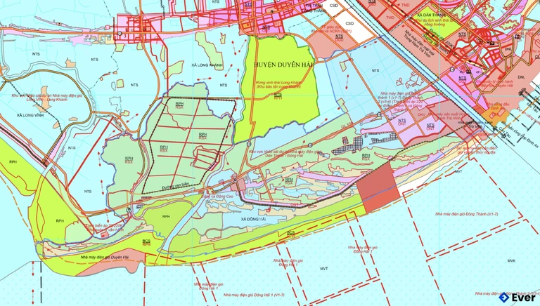 Bản đồ quy hoạch xã Đông Hải