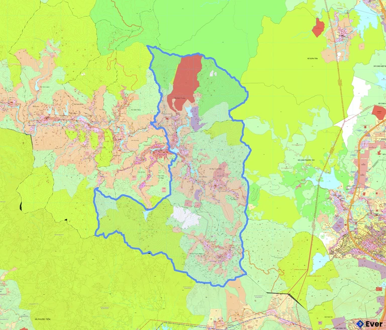 Bản đồ quy hoạch xã Đông Khánh Sơn