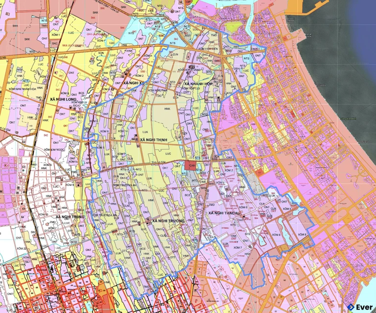 Bản đồ quy hoạch xã Đông Lộc