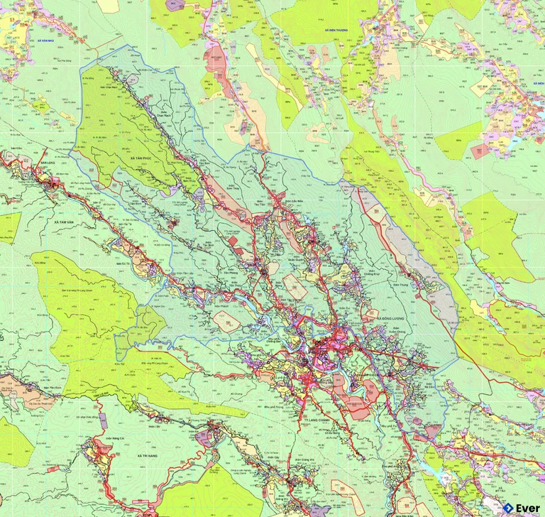 Bản đồ quy hoạch xã Đồng Lương