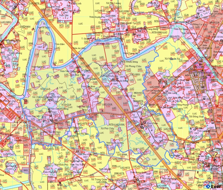 Bản đồ quy hoạch xã Động Tiên Hưng