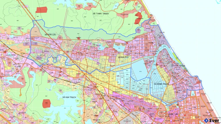 Bản đồ quy hoạch xã Đông Trạch