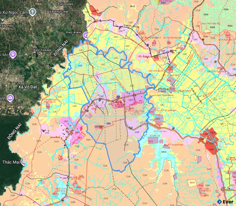 Bản đồ quy hoạch xã Đức Linh