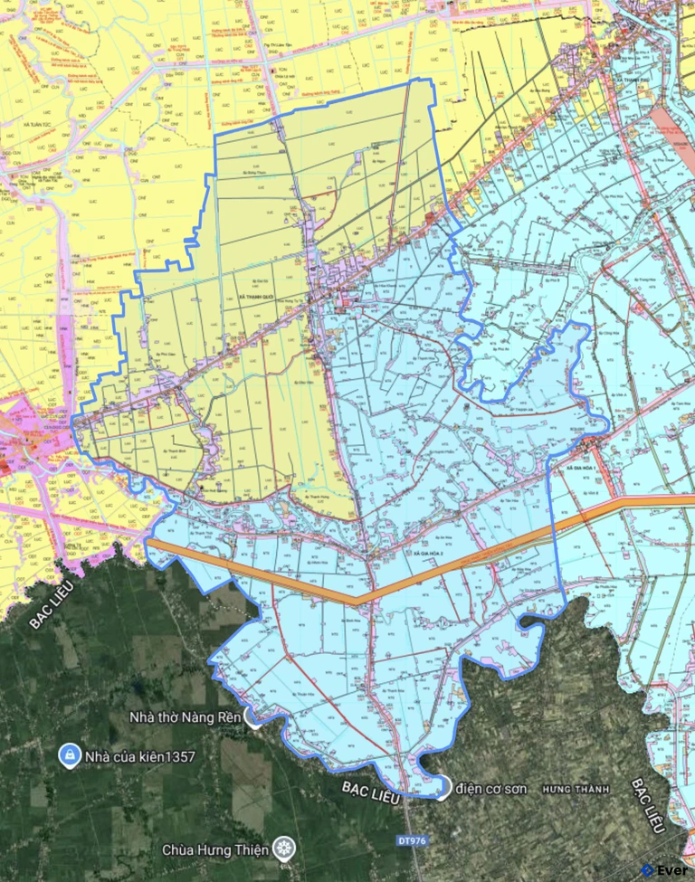 Bản đồ quy hoạch xã Gia Hòa
