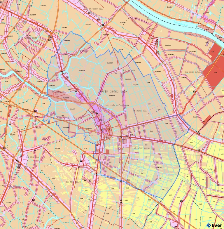 Bản đồ quy hoạch xã Giồng Trôm