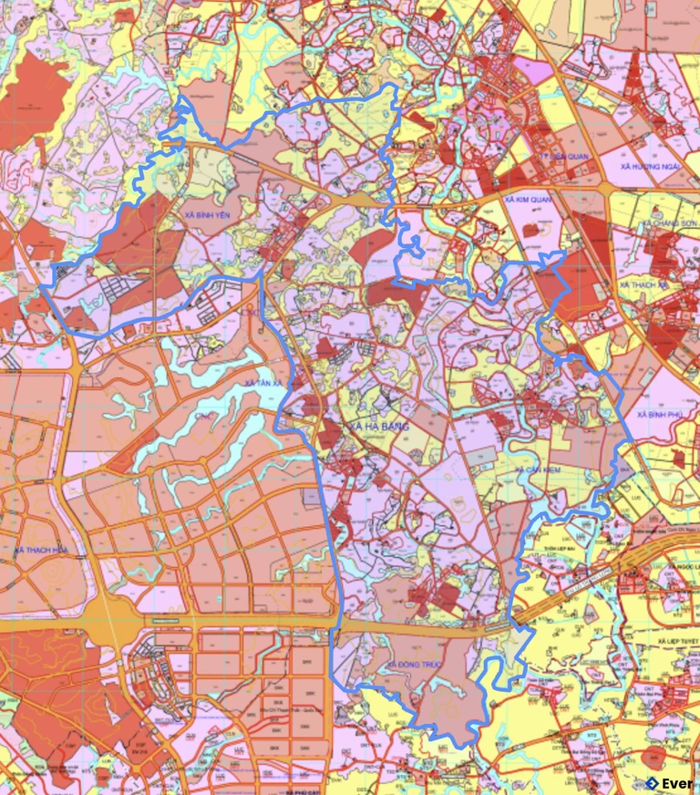 Bản đồ quy hoạch xã Hạ Bằng