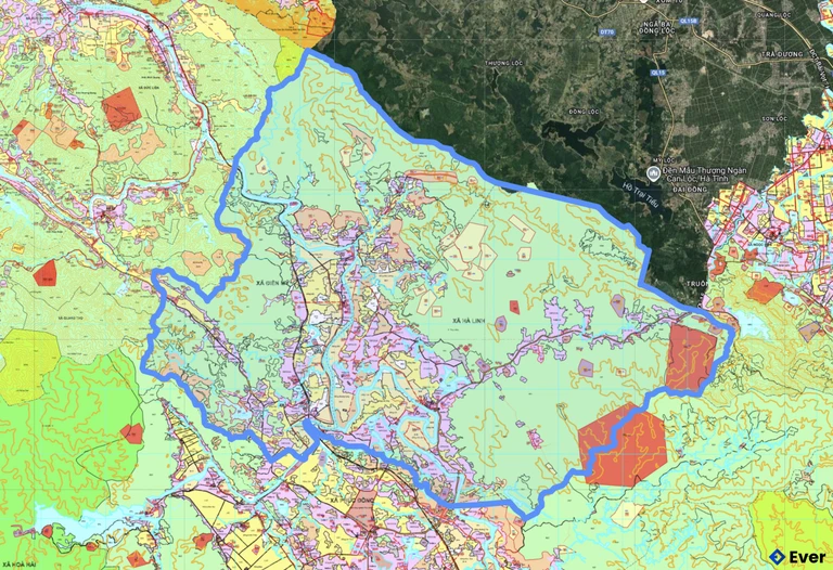 Bản đồ quy hoạch xã Hà Linh