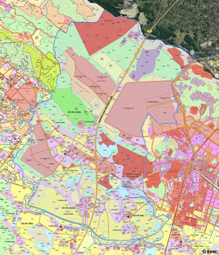 Bản đồ quy hoạch xã Hà Long