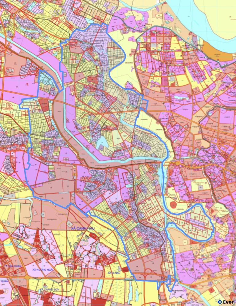 Bản đồ quy hoạch xã Hát Môn