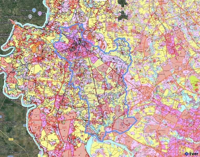 Bản đồ quy hoạch xã Hiệp Hòa