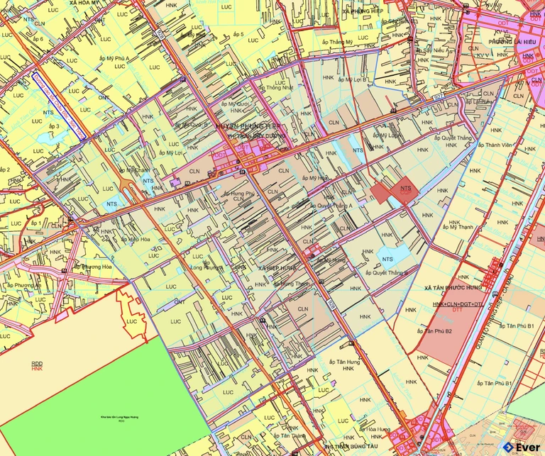 Bản đồ quy hoạch xã Hiệp Hưng