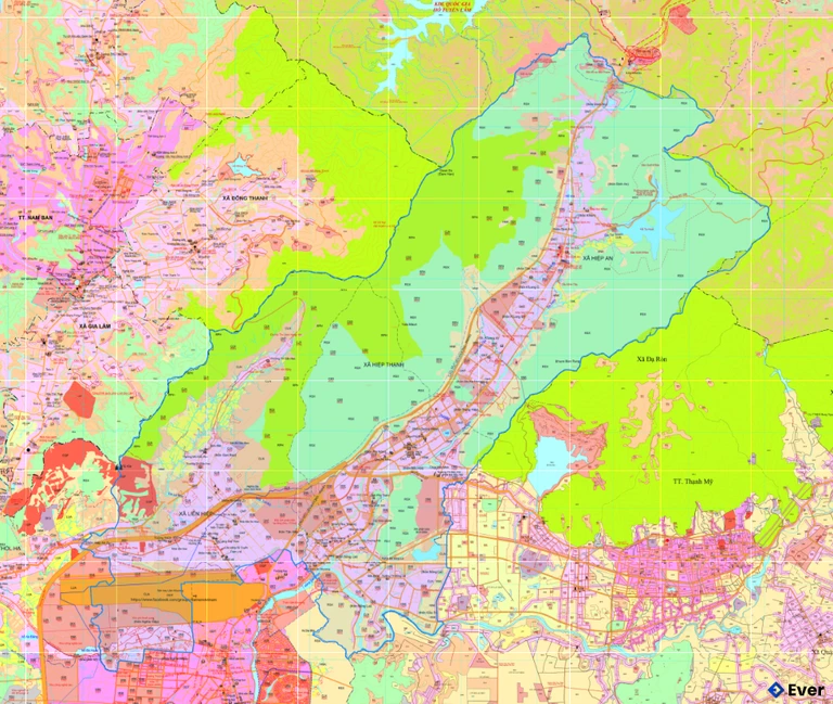 Bản đồ quy hoạch xã Hiệp Thạnh